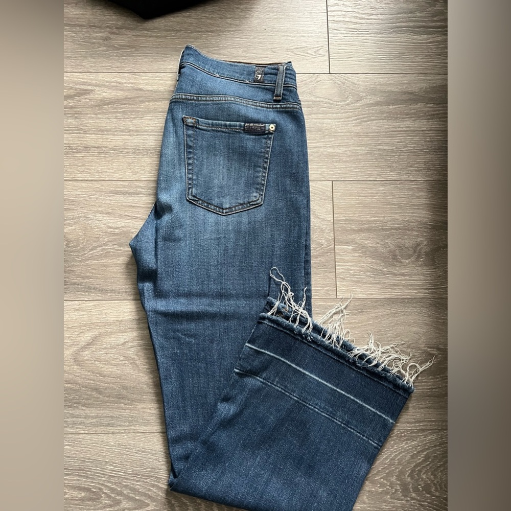 7 for all mankind cropped Ali denim, size 29